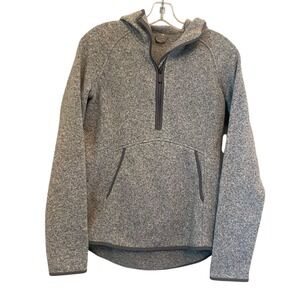 Lululemon Fleece Thank You Pullover Hoodie‎ 1/2 Zip Heather Smoky Grey W3BEGS XS